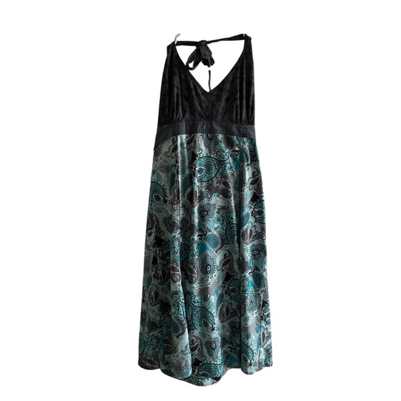 Athleta Black and Green Halter Sundress for Cocktail - Picture 10 of 10